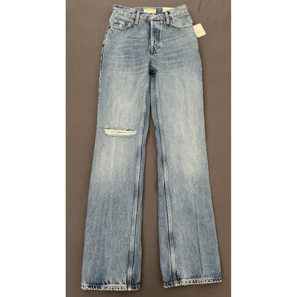 We The Free People Jeans Womens Size 24 Holly High Rise Bootcut Distressed New